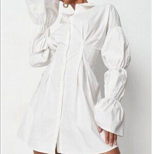 NWT MISSGUIDED BUBBLE SLEEVE SHIRT DRESS